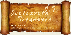 Jelisaveta Tišanović vizit kartica